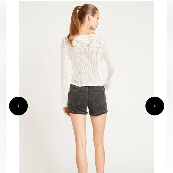 Vigoss Marley Cuff Shorts Distressed Size 31 Mid-Rise Black Short - Picture 7 of 9